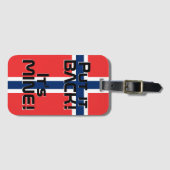 ノルウェー国おもしろい旗 ラゲッジタグ (正面横)