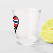 ノルウェー国コード国旗のハート、NOR ショットグラス (右)
