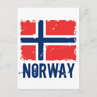ノルウェー国動揺して旗 ポストカード