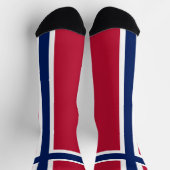 ノルウェー国旗おもしろいノルウェー国民プライド愛国心 ソックス (上部)