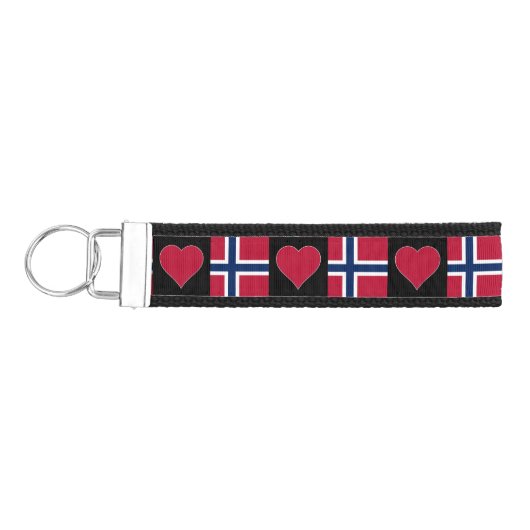 ノルウェー国旗おもしろい愛国的ノルウェー旅行 リストバンドキーホルダー (鍵左)