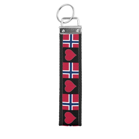 ノルウェー国旗おもしろい愛国的ノルウェー旅行 リストバンドキーホルダー (鍵トップ)