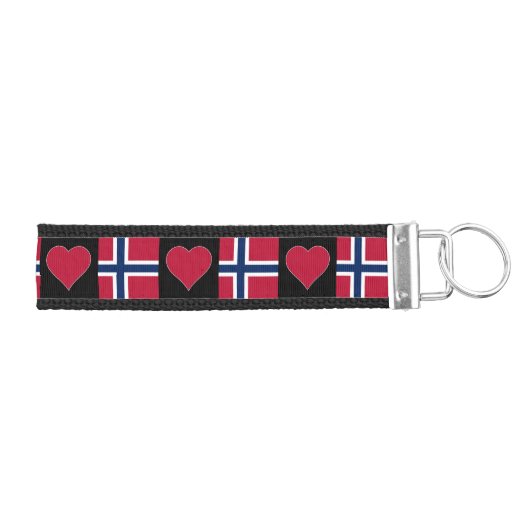 ノルウェー国旗おもしろい愛国的ノルウェー旅行 リストバンドキーホルダー (鍵右)
