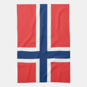 ノルウェー国旗が付いたキッチンタオル キッチンタオル (縦)
