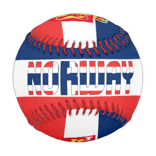 ノルウェー国旗とコート・オブ・アームズ 野球ボール