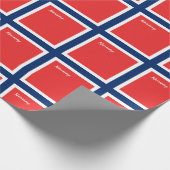 ノルウェー国旗とノルウェーの贈り物/スポーツファン ラッピングペーパー (角)