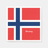 ノルウェー国旗とノルウェー旅行、休日/スポーツファン スタンダードカクテルナプキン (正面)