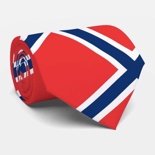 ノルウェー国旗とノルウェー旅行、休日/スポーツファン ネクタイ (ロール)