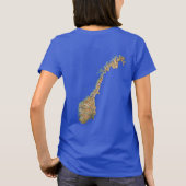 ノルウェー国旗と地図dk Tシャツ (裏面)