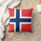 ノルウェー国旗のアメリカのMoJo枕 クッション (ブランケット)