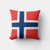 ノルウェー国旗のアメリカのMoJo枕 クッション (正面)
