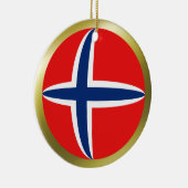 ノルウェー国旗のオーナメント セラミックオーナメント (右)