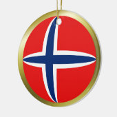 ノルウェー国旗のオーナメント セラミックオーナメント (左)