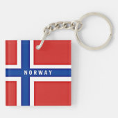 ノルウェー国旗のカスタムデザイン キーホルダー (裏面)
