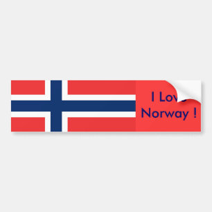 ノルウェー国旗のシール バンパーステッカー