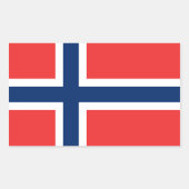 ノルウェー国旗のシール 長方形シール (正面)