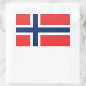ノルウェー国旗のシール 長方形シール (バッグ)