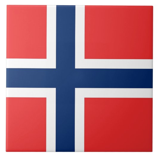 ノルウェー国旗のタイル タイル (正面)