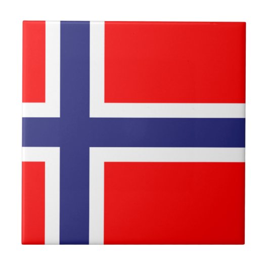 ノルウェー国旗のタイル タイル (正面)