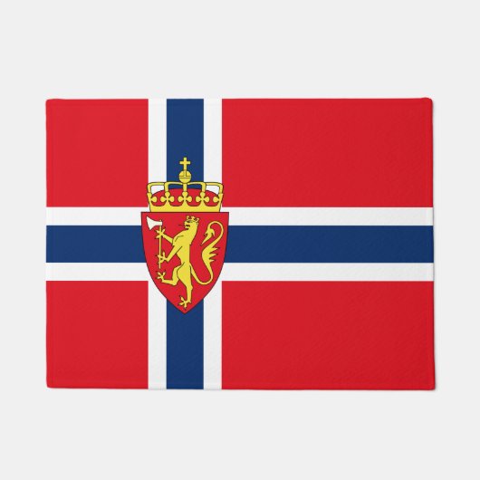 ノルウェー国旗のノルウェーの紋章、ノルウェーの紋章 ドアマット (正面)