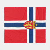 ノルウェー国旗のノルウェーの紋章、ノルウェーの紋章 フリースブランケット (正面(横))