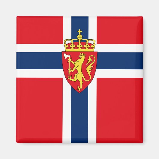 ノルウェー国旗のノルウェーの紋章、ノルウェーの紋章 マグネット (正面)