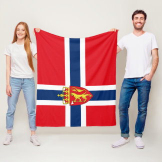 ノルウェー国旗のノルウェーの紋章、ノルウェーの3a フリースブランケット