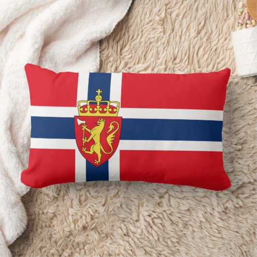 ノルウェー国旗のノルウェーの紋章、ノルウェーの3a ランバークッション (ブランケット)