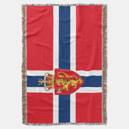 ノルウェー国旗のノルウェーの紋章、ノルウェー3 スローブランケット (正面縦)