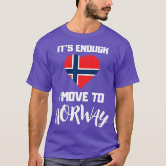 ノルウェー国旗のハートおもしろいノルウェーギフトノルウェー Tシャツ