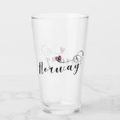 ノルウェー国旗のハートデザイン タンブラーグラス (裏面)