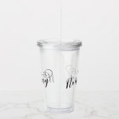 ノルウェー国旗のハート、ノルウェー アクリルタンブラー (右)