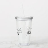 ノルウェー国旗のハート、ノルウェー アクリルタンブラー (左)