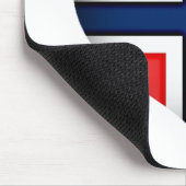 ノルウェー国旗のハート マウスパッド (コーナー)