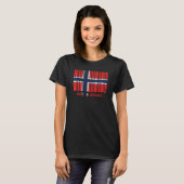 ノルウェー国旗のバーコードで作成 Tシャツ (正面フル)