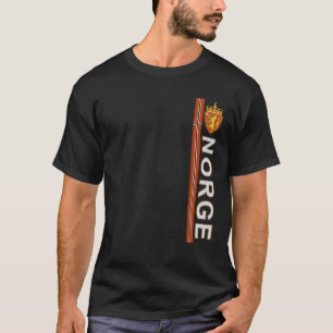 ノルウェー国旗のプライドサッカーとスポーツをテーマにしたTシャツ Tシャツ