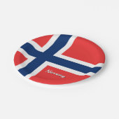 ノルウェー国旗のプレート、パーティー、スポーツ、ノルウェー ペーパープレート (アングル)