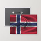 ノルウェー国旗のボタン 缶バッジ (正面/裏面)