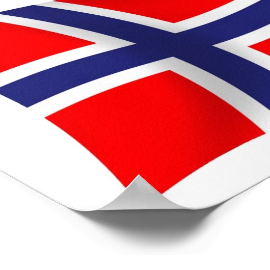 ノルウェー国旗のポスタープリント ポスター (角)