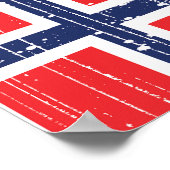 ノルウェー国旗のポスター ポスター (角)