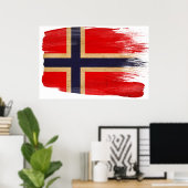 ノルウェー国旗のポスター ポスター (ホームオフィス)