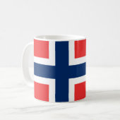 ノルウェー国旗のマグ コーヒーマグカップ (正面左)