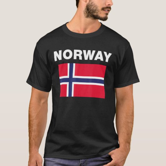 ノルウェー国旗の伝統 Tシャツ (正面)