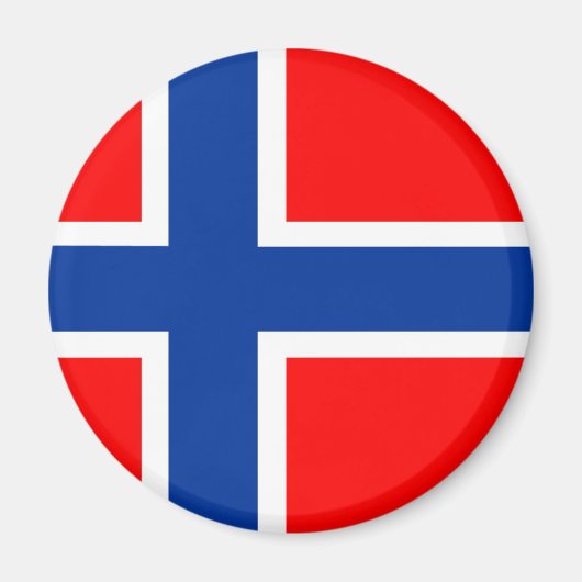 ノルウェー国旗の国のシンボル マグネット (正面)
