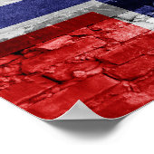 ノルウェー国旗の壁 ポスター (角)