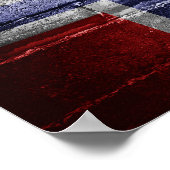 ノルウェー国旗の壁 ポスター (角)