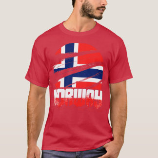 ノルウェー国旗の愛国心 Tシャツ