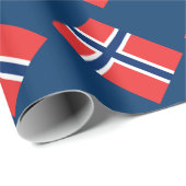 ノルウェー国旗の折り返し紙 |ノルウェーのギフトラップ ラッピングペーパー (ロールコーナー)
