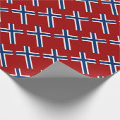 ノルウェー国旗の折り返し紙 ラッピングペーパー (角)