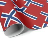 ノルウェー国旗の折り返し紙 ラッピングペーパー (ロールコーナー)